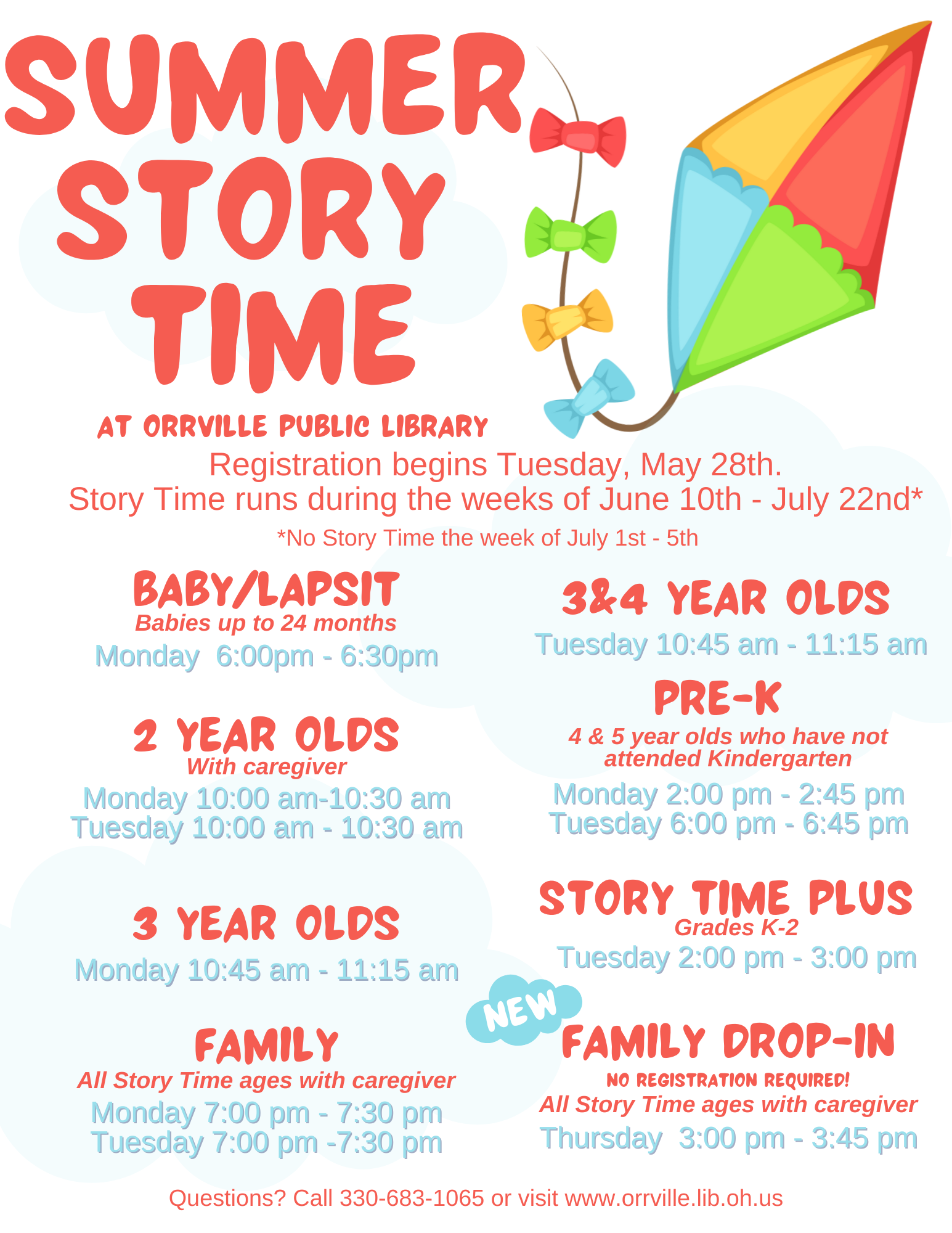 Summer Story Time Orrville Public Library